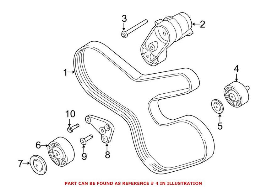 BMW Serpentine Belt Idler Pulley 11287589361